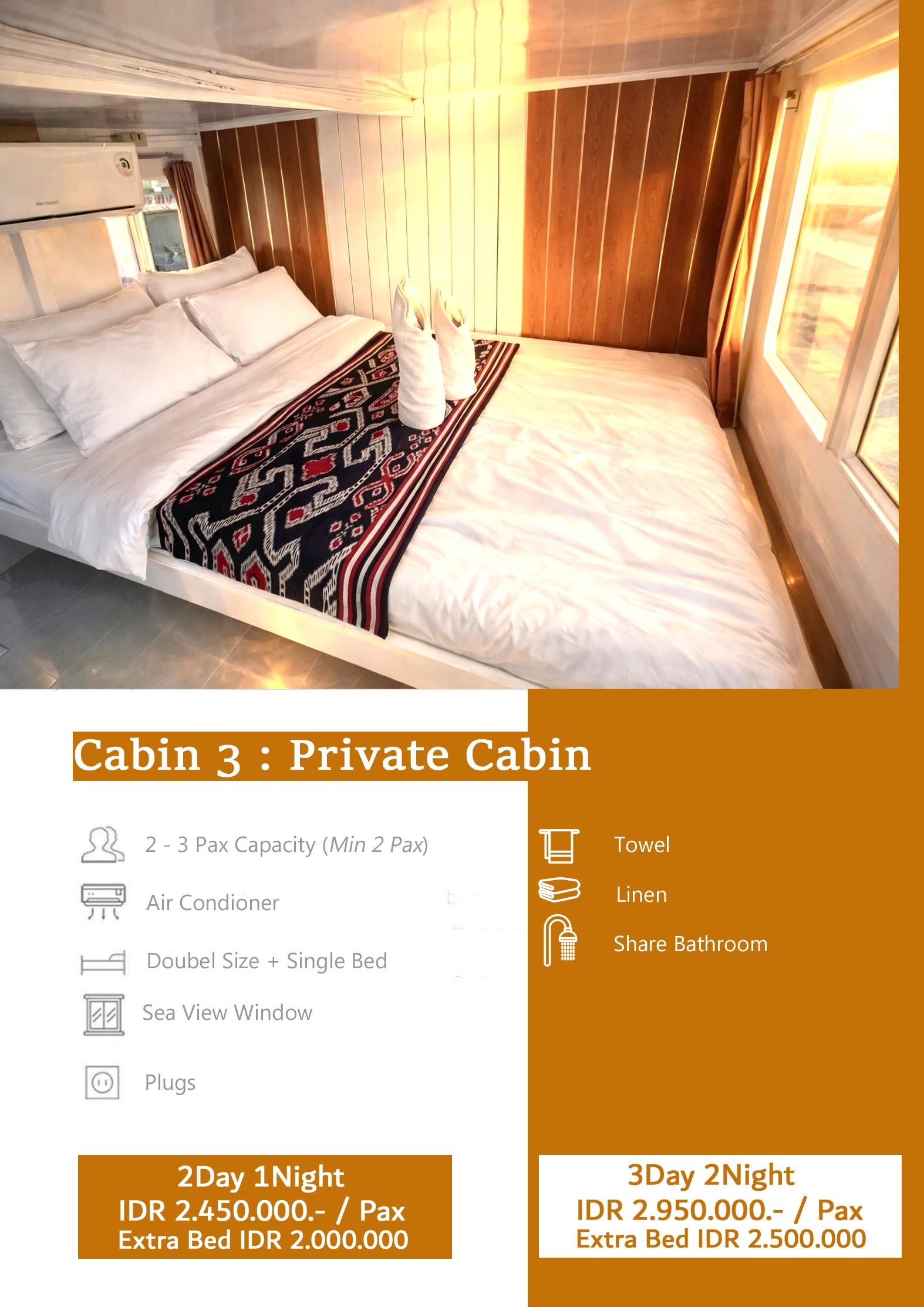 Private Cabin 3 - Share Bathroom